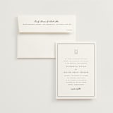 "Stripe Bevel" - Wedding Invitations in Salt by Amy Kross - Invitation with Envelope
