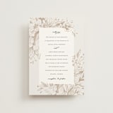 "Sketched Flora" - Wedding Invitations in Cream by Paper Raven Co. - Front