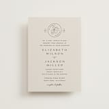 "Wine Label" - Wedding Invitations in Stone by Owl and Toad - Front