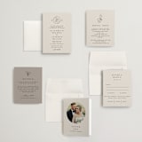 "Wine Label" - Wedding Invitations in Stone by Owl and Toad - Invitation Suite