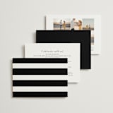"Modern Classic Names" - Wedding Invitations in Onyx by Emily Betts - Back of Card Options