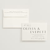 "Modern Classic Names" - Wedding Invitations in Onyx by Emily Betts - Invitation with Envelope