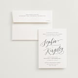 "Nothing Compares To You" - Wedding Invitations in Cream by Design Lotus - Invitation with Envelope