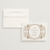 "charmed" - Wedding Invitations in Honey by Jen Owens - Invitation with Envelope
