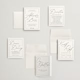 "Love Story" - Wedding Invitations in Alabaster by Liz Conley - Invitation Suite