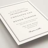 "Engraved names" - Wedding Invitations in Burgundy by Stacey Meacham - Detail