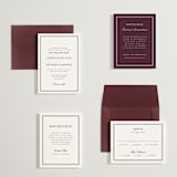 "Engraved names" - Wedding Invitations in Burgundy by Stacey Meacham - Invitation Suite