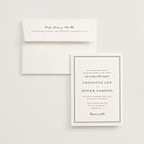 "Engraved names" - Wedding Invitations in Burgundy by Stacey Meacham - Invitation with Envelope