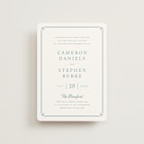 "Fleur Corner" - Wedding Invitations in French Blue by Carolyn MacLaren - Front