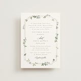 "Wistful" - Wedding Invitations in Mist by Everett Paper Goods - Front
