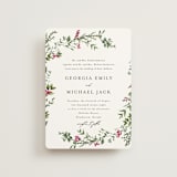 "Romantic Florals" - Wedding Invitations in Peony by Susan Moyal - Front