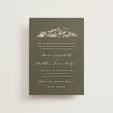 "into the mountains" - Wedding Invitations in Olive by Helen Halik - Front