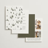 "into the mountains" - Wedding Invitations in Olive by Helen Halik - Back of Card Options