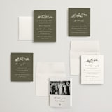 "into the mountains" - Wedding Invitations in Olive by Helen Halik - Invitation Suite