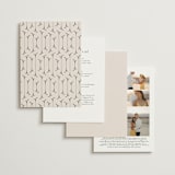 "Convergence" - Wedding Invitations in Cream by Annie Lowe - Back of Card Options