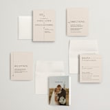 "Convergence" - Wedding Invitations in Cream by Annie Lowe - Invitation Suite