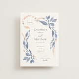 "Cascading Floral" - Wedding Invitations in Lagoon by Corinne Malesic - Front