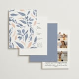 "Cascading Floral" - Wedding Invitations in Lagoon by Corinne Malesic - Back of Card Options