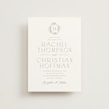 "Simple Crest" - Wedding Invitations in Sage by Kristen Smith - Front