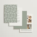 "Simple Crest" - Wedding Invitations in Sage by Kristen Smith - Back of Card Options