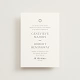 "Upper East" - Wedding Invitations in Charcoal by Megan Davis - Front