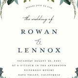 "Echeveria" - Wedding Invitations in Prussian Blue by Susan Moyal - Detail