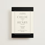 "Simple Elegance" - Wedding Invitations in Onyx by Monika Konieczna - Front