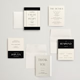 "Simple Elegance" - Wedding Invitations in Onyx by Monika Konieczna - Invitation Suite