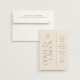 "The Manor" - Wedding Invitations in Buff by Pixel and Hank - Invitation with Envelope