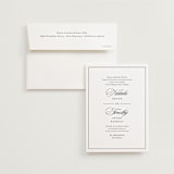 "Sincerity" - Wedding Invitations in Noir by Kimberly FitzSimons - Invitation with Envelope