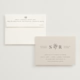 "Italia" - Wedding Invitations in Taupe by Kelly Schmidt - Invitation with Envelope