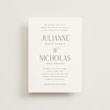 "Bold Elegance" - Wedding Invitations in Snow by Katherine Moynagh - Front