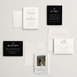 "Bold Elegance" - Wedding Invitations in Snow by Katherine Moynagh - Invitation Suite