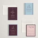 "sophisticate" - Wedding Invitations in Plum by Owl and Toad - Invitation Suite