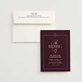 "sophisticate" - Wedding Invitations in Plum by Owl and Toad - Invitation with Envelope