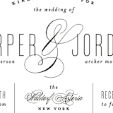 "Scripted Ampersand" - Wedding Invitations in Midnight by Roxy Cervantes - Detail