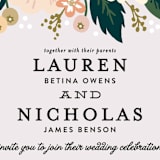 "Classic Floral" - Wedding Invitations in Spring Blush by Alethea and Ruth - Detail