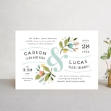 "Floral Ampersand" - Wedding Invitations in Sea Breeze by Jennifer Wick - Front