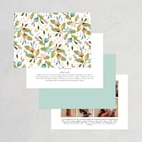 "Floral Ampersand" - Wedding Invitations in Sea Breeze by Jennifer Wick - Back of Card Options