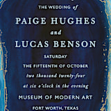 "Gilt Agate" - Wedding Invitations in Navy by Kaydi Bishop - Detail