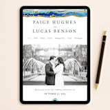 "Gilt Agate" - Wedding Invitations in Navy by Kaydi Bishop - FREE Wedding Website