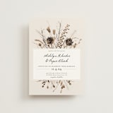 "Gone To Seed" - Wedding Invitations in Taupe by Honeybunch Studio - Front