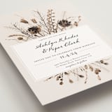 "Gone To Seed" - Wedding Invitations in Taupe by Honeybunch Studio - Detail