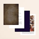 "Outside" - Wedding Invitations in Navy by Rebecca Bowen - Back of Card Options