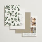 "Succulent Surround" - Wedding Invitations in Cloud by Susan Moyal - Back of Card Options