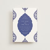 "Topkapi" - Wedding Invitations in Cobalt by Nazia Hyder - Front