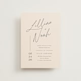 "Modern Aligned" - Wedding Invitations in Creampuff by Carolyn MacLaren - Front