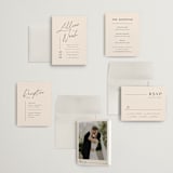 "Modern Aligned" - Wedding Invitations in Creampuff by Carolyn MacLaren - Invitation Suite