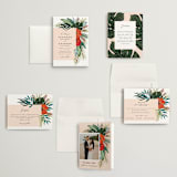 "Tropical Oasis" - Wedding Invitations in Coral by Joanna Griffin - Invitation Suite