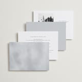 "Panoramic" - Wedding Invitations in Cloud by Heather Schertzer - Back of Card Options